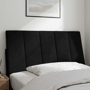Schwarzes Samt Kopfteil-Kissen Hanko 100 cm