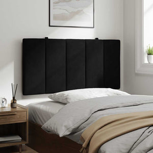 Schwarzes Samt Kopfteil-Kissen Hanko 100 cm