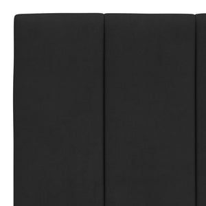 Schwarzes Samt Kopfteil-Kissen Hanko 100 cm