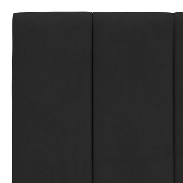 Schwarzes Samt Kopfteil-Kissen Hanko 100 cm