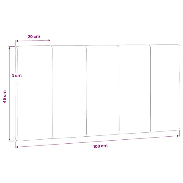 Schwarzes Samt Kopfteil-Kissen Hanko 100 cm