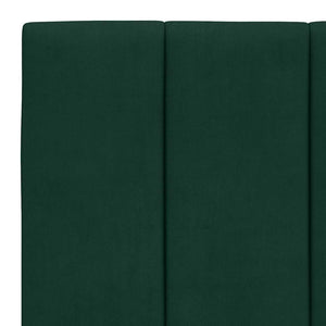 Kopfteil Kissen Hanko Dunkelgrün Samt 100 cm