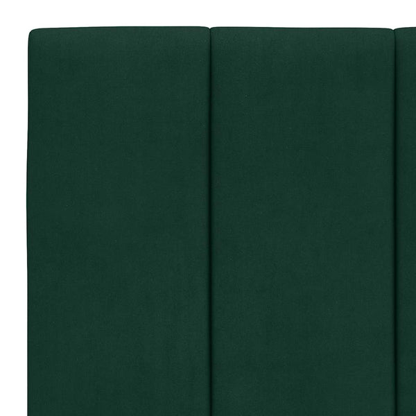 Kopfteil Kissen Hanko Dunkelgrün Samt 100 cm