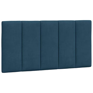 Kopfteil-Kissen Hanko Blau 100 cm Samt