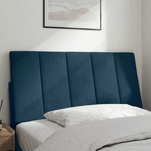 Kopfteil-Kissen Hanko Blau 100 cm Samt