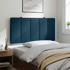 Kopfteil-Kissen Hanko Blau 100 cm Samt