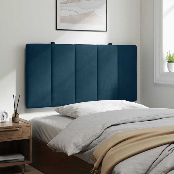 Kopfteil-Kissen Hanko Blau 100 cm Samt