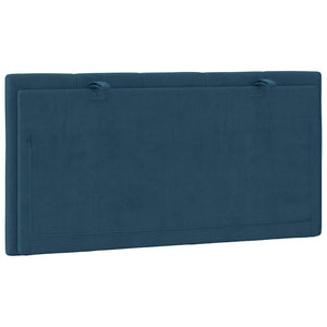 Kopfteil-Kissen Hanko Blau 100 cm Samt