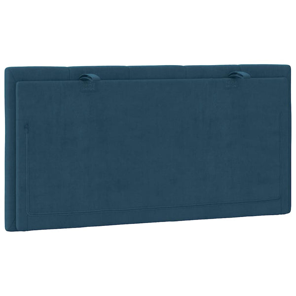 Kopfteil-Kissen Hanko Blau 100 cm Samt