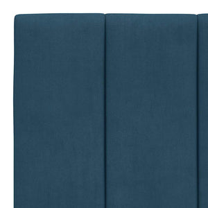 Kopfteil-Kissen Hanko Blau 100 cm Samt