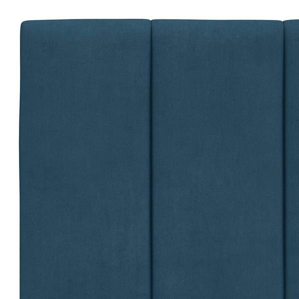 Kopfteil-Kissen Hanko Blau 100 cm Samt