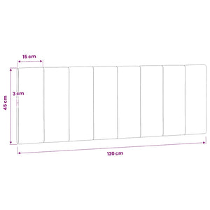 Kopfteil Kissen Hanko Dunkelgrau 120 cm