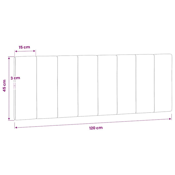Kopfteil Kissen Hanko Dunkelgrau 120 cm