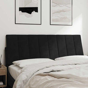Schwarzes Samt Kopfteil-Kissen Hanko 120 cm