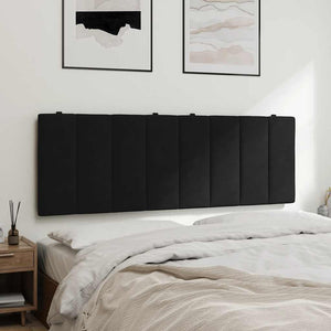 Schwarzes Samt Kopfteil-Kissen Hanko 120 cm