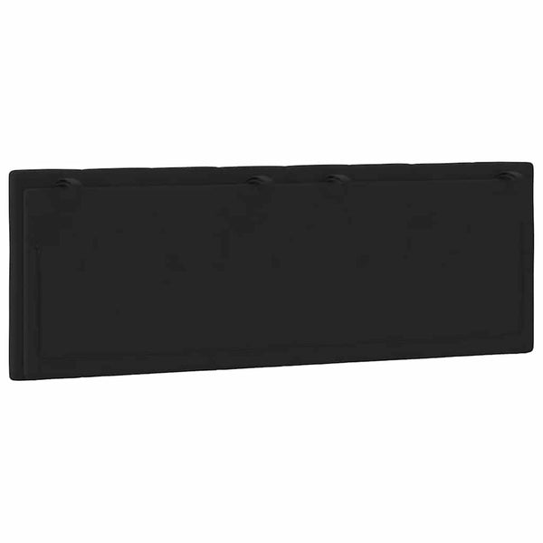 Schwarzes Samt Kopfteil-Kissen Hanko 120 cm