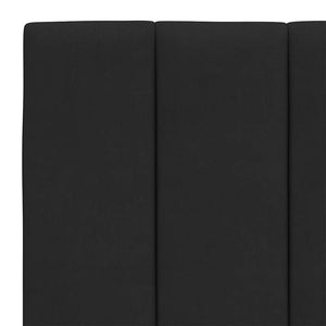 Schwarzes Samt Kopfteil-Kissen Hanko 120 cm