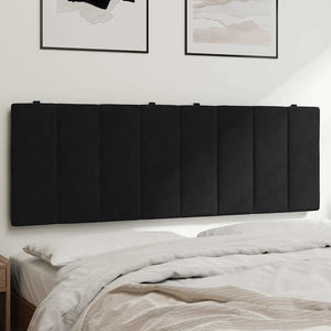 Schwarzes Samt Kopfteil-Kissen Hanko 120 cm