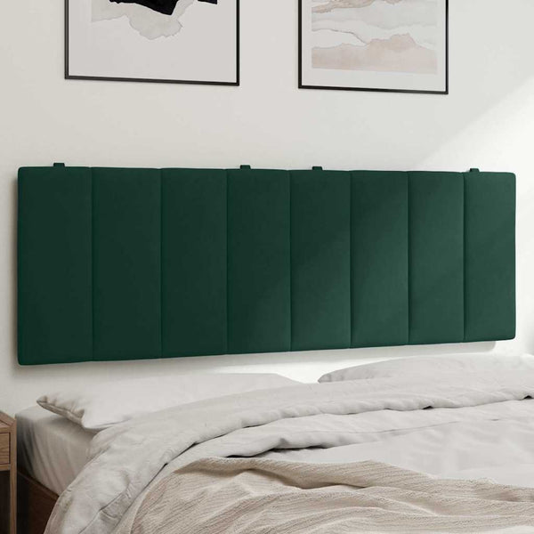 Kopfteil-Kissen Hanko Dunkelgrün Samt 120cm