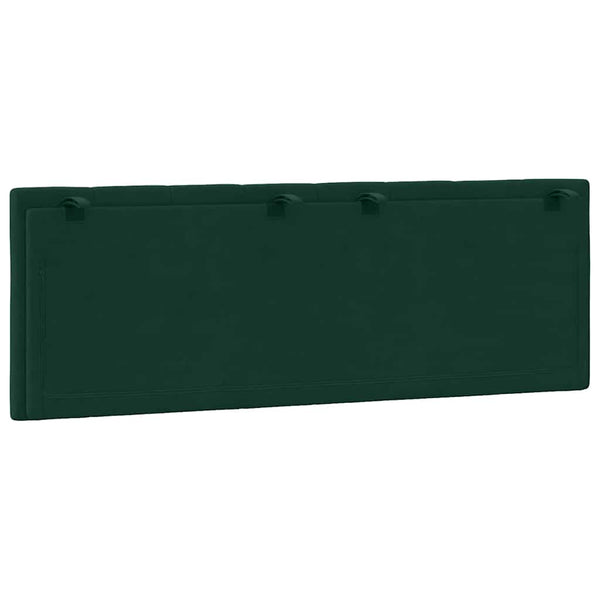 Kopfteil-Kissen Hanko Dunkelgrün Samt 120cm