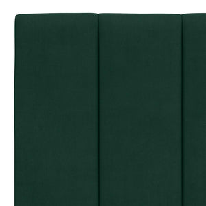 Kopfteil-Kissen Hanko Dunkelgrün Samt 120cm