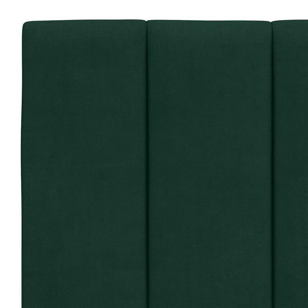 Kopfteil-Kissen Hanko Dunkelgrün Samt 120cm