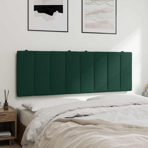Kopfteil-Kissen Hanko Dunkelgrün Samt 120cm