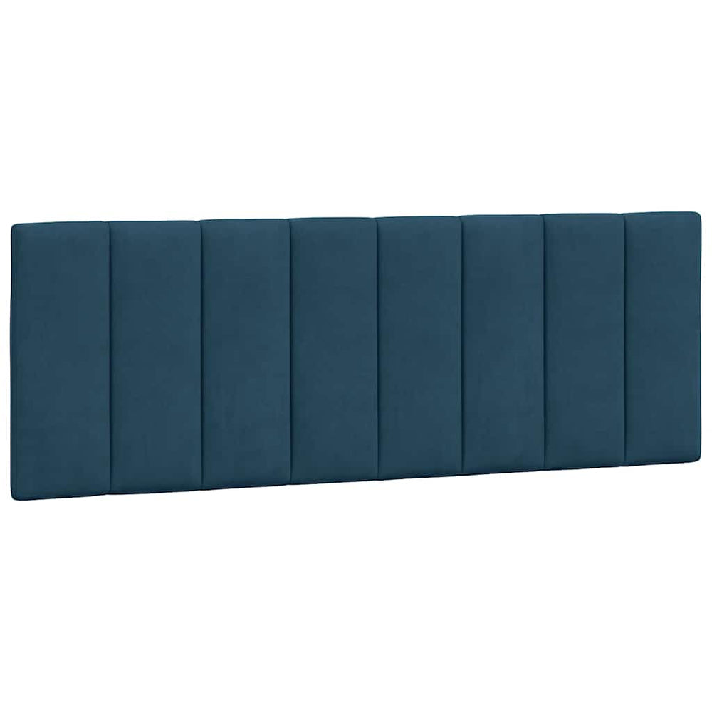 Kopfteil Kissen Hanko Blau 120 cm Samt