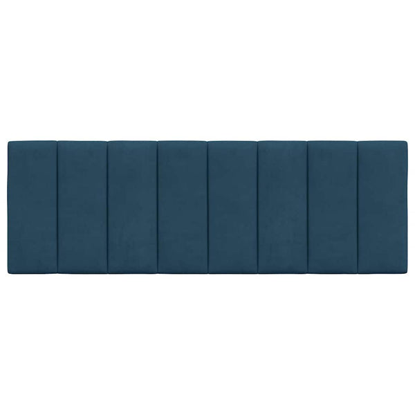 Kopfteil Kissen Hanko Blau 120 cm Samt