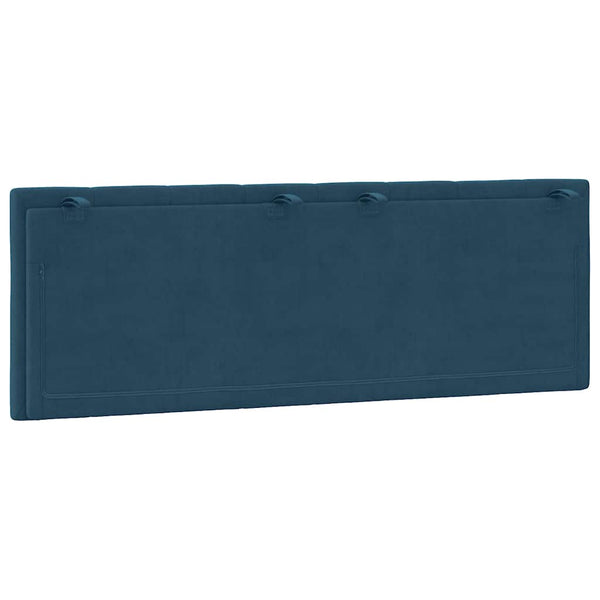 Kopfteil Kissen Hanko Blau 120 cm Samt