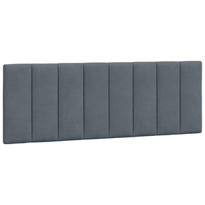 Kopfteil-Kissen Hanko Dunkelgrau 140cm Samt