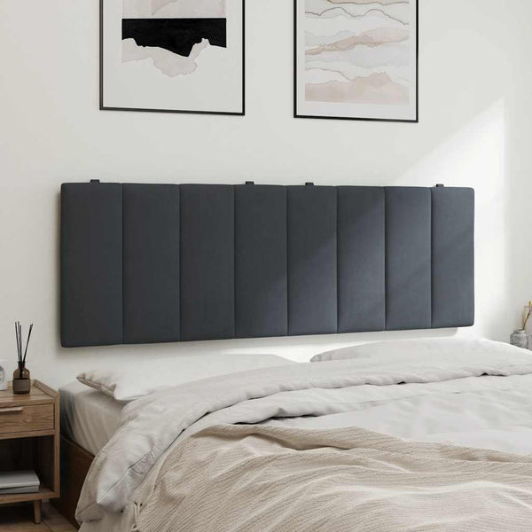 Kopfteil-Kissen Hanko Dunkelgrau 140cm Samt