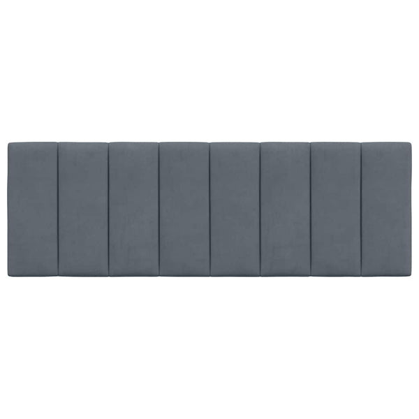 Kopfteil-Kissen Hanko Dunkelgrau 140cm Samt