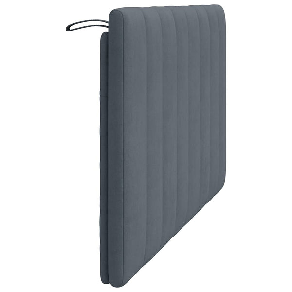Kopfteil-Kissen Hanko Dunkelgrau 140cm Samt