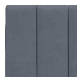 Kopfteil-Kissen Hanko Dunkelgrau 140cm Samt