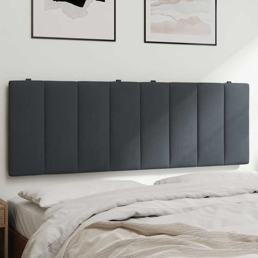 Kopfteil-Kissen Hanko Dunkelgrau 140cm Samt