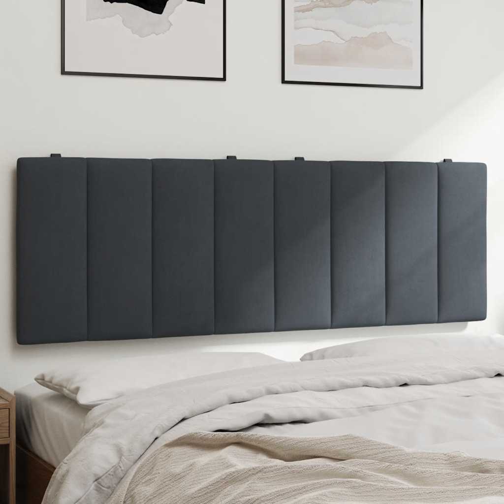 Kopfteil-Kissen Hanko Dunkelgrau 140cm Samt
