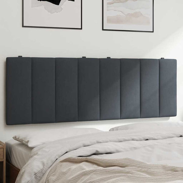 Kopfteil-Kissen Hanko Dunkelgrau 140cm Samt