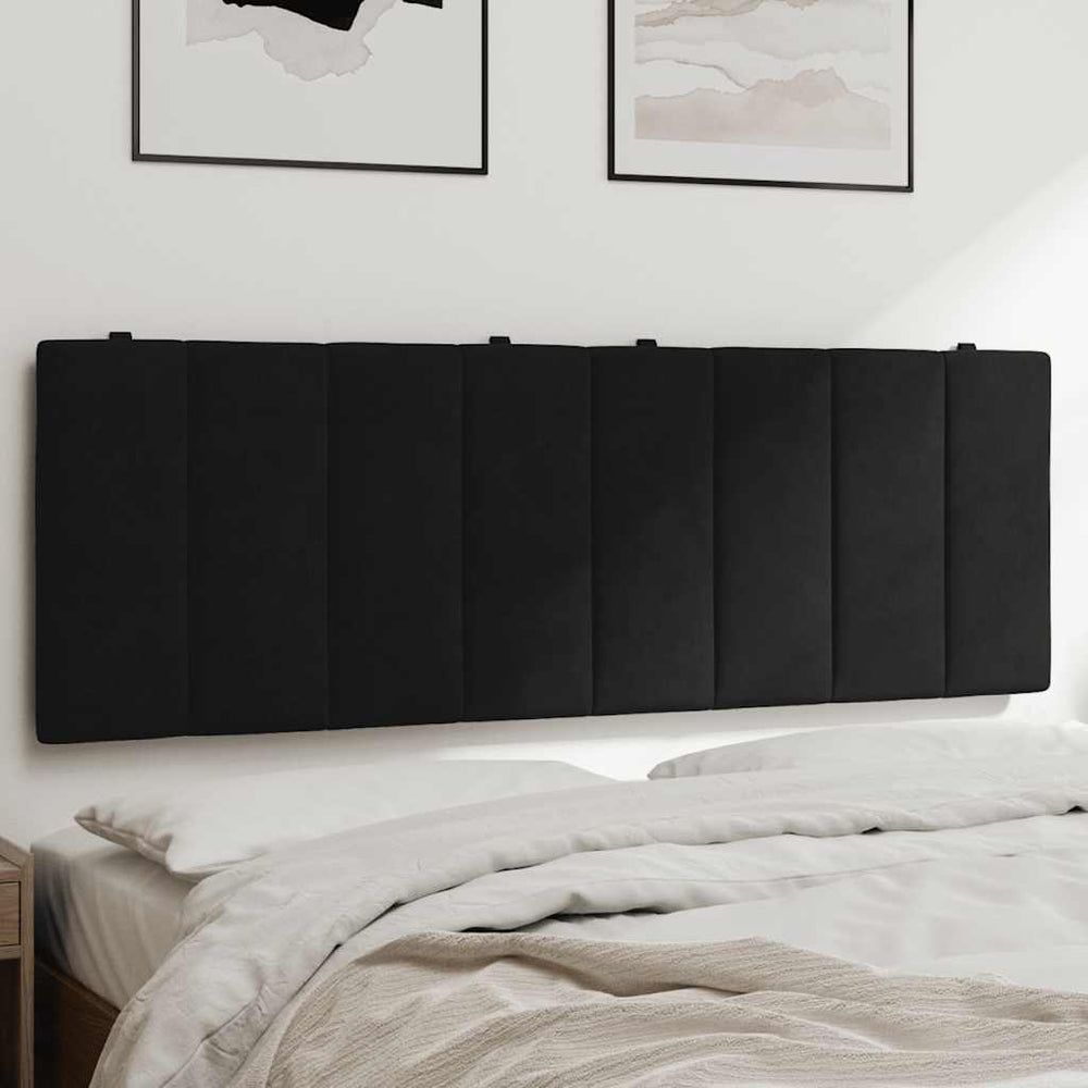 Kopfteil Kissen Hanko Schwarz Samt 140cm