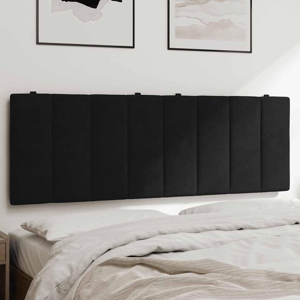 Kopfteil Kissen Hanko Schwarz Samt 140cm