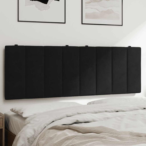 Kopfteil Kissen Hanko Schwarz Samt 140cm