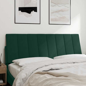 Kopfteil Kissen Hanko Dunkelgrün 140 cm Samt