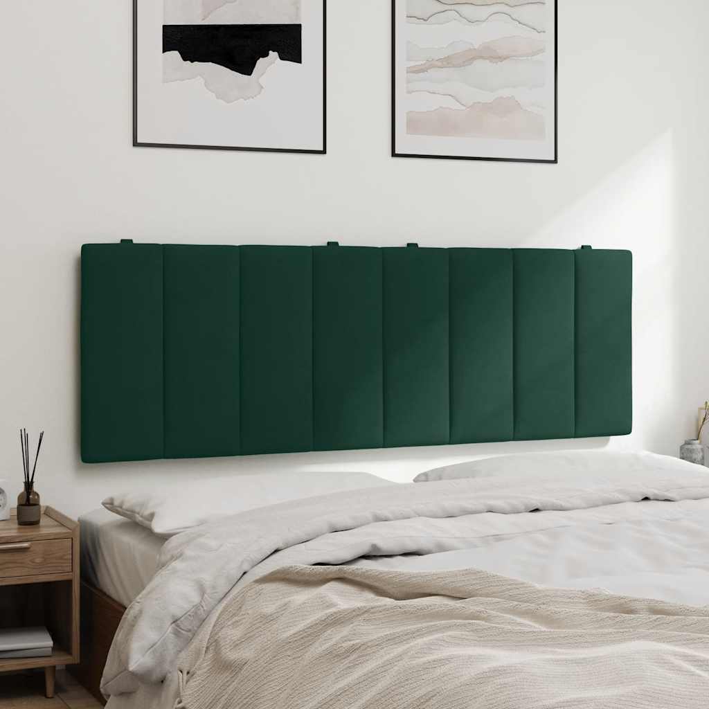 Kopfteil Kissen Hanko Dunkelgrün 140 cm Samt