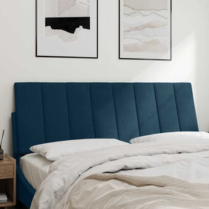 Kopfteil Kissen Hanko Blau 140cm Samt