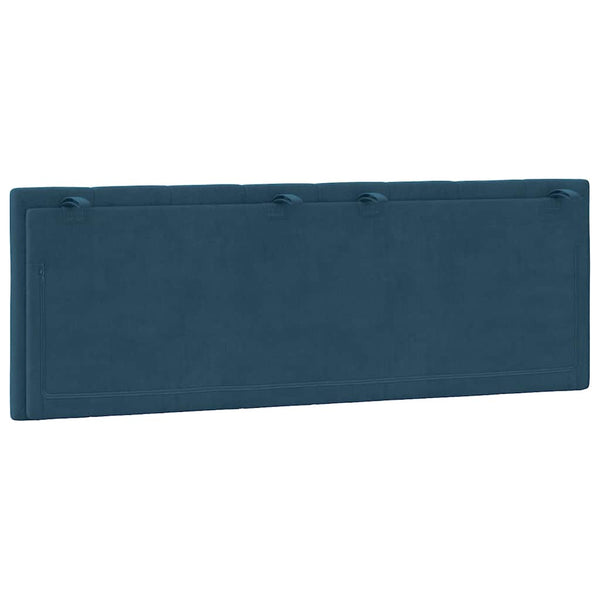 Kopfteil Kissen Hanko Blau 140cm Samt