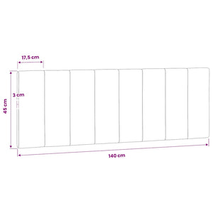 Kopfteil Kissen Hanko Blau 140cm Samt