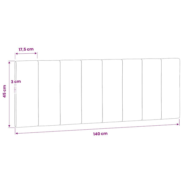 Kopfteil Kissen Hanko Blau 140cm Samt