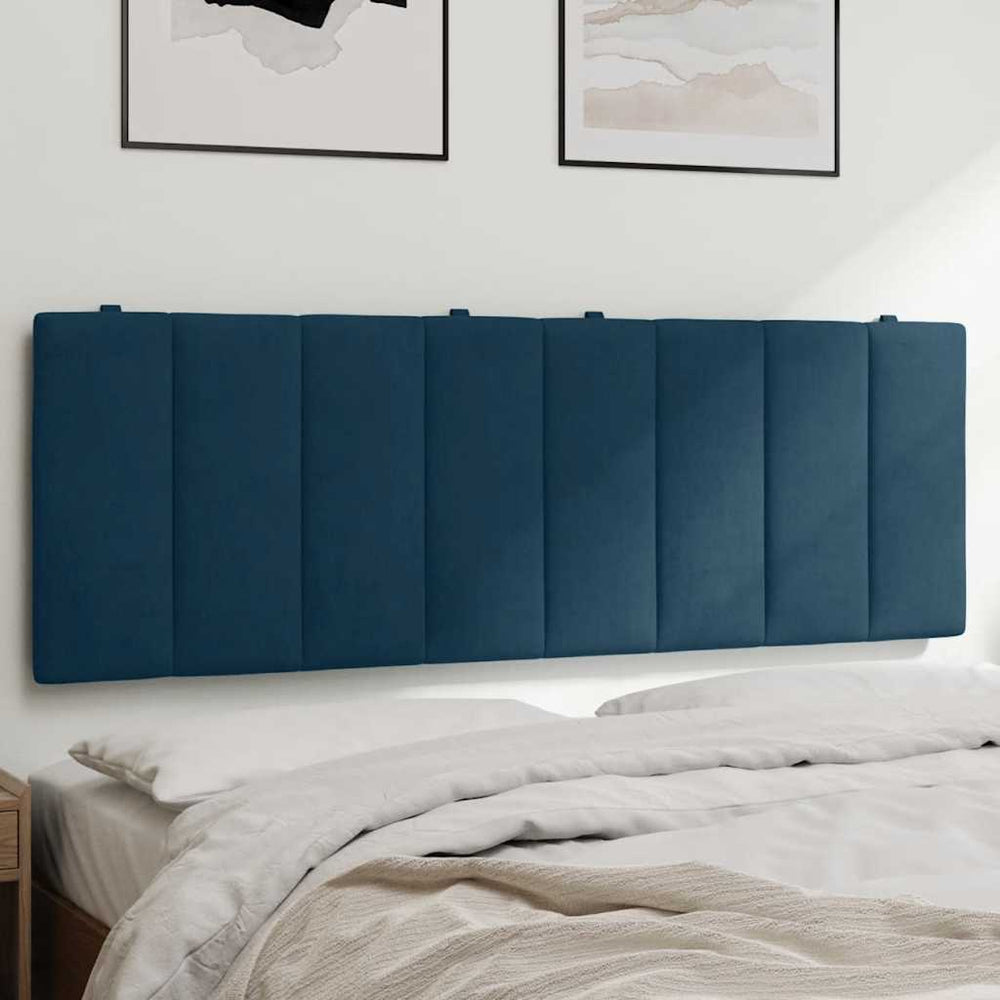 Kopfteil Kissen Hanko Blau 140cm Samt