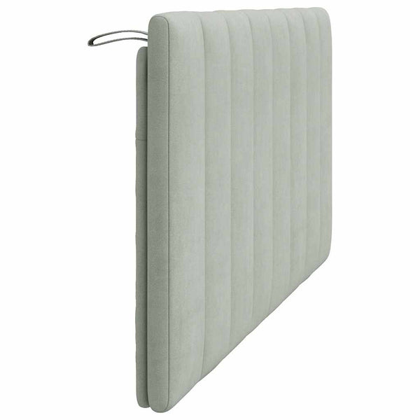 Kopfteil Kissen Hanko Hellgrau 160 cm Samt