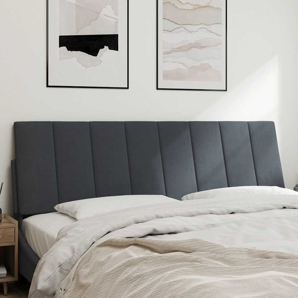 Kopfteil Kissen Hanko Dunkelgrau 160cm Samt